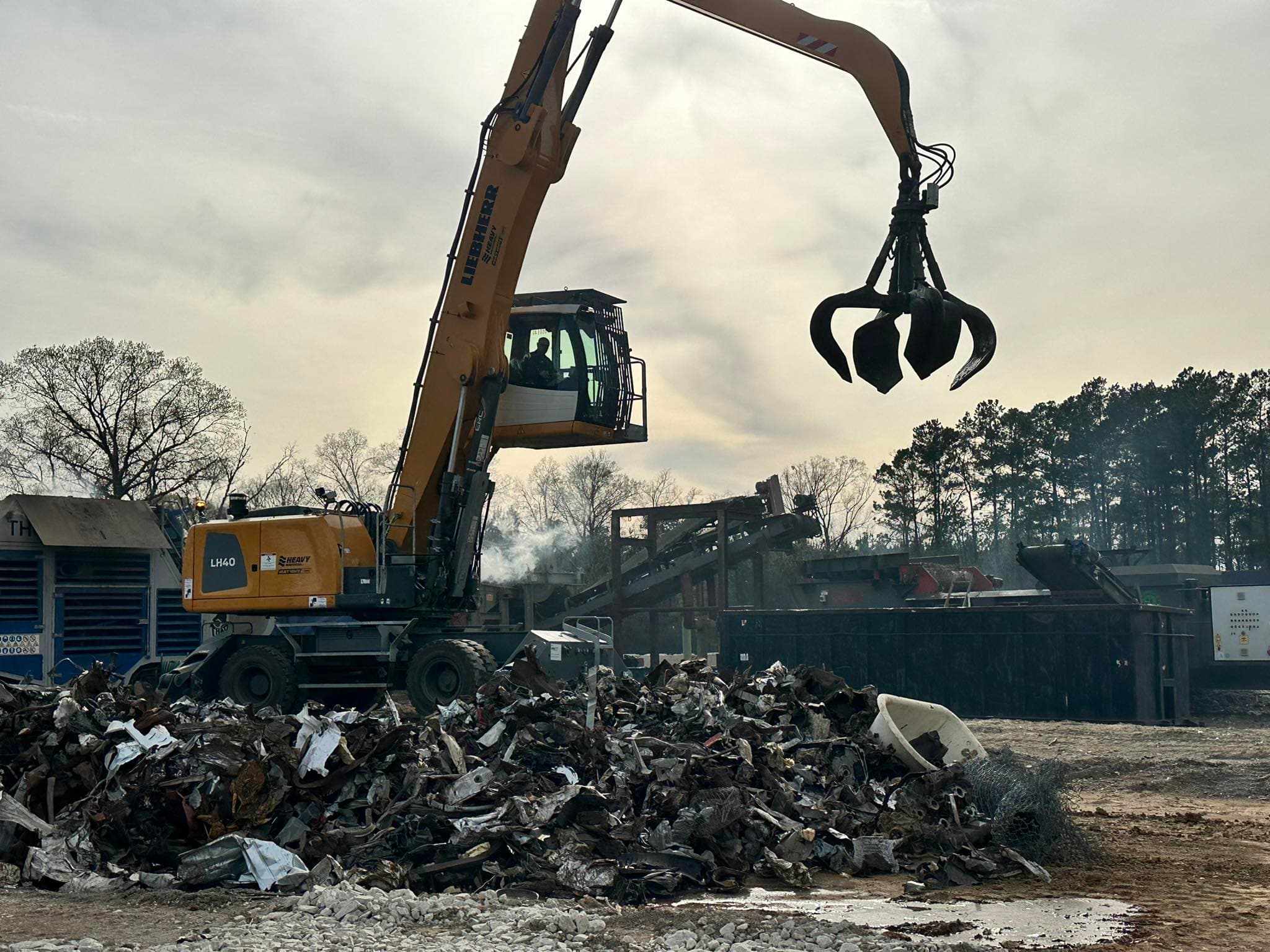 Scrap handling equipment at CLS Recycling